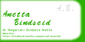 anetta bindseid business card